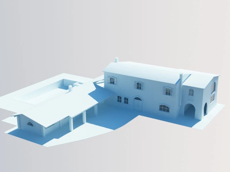 italian farmhouse 3D Model .c4d .max .obj .3ds .fbx .stl .blend 