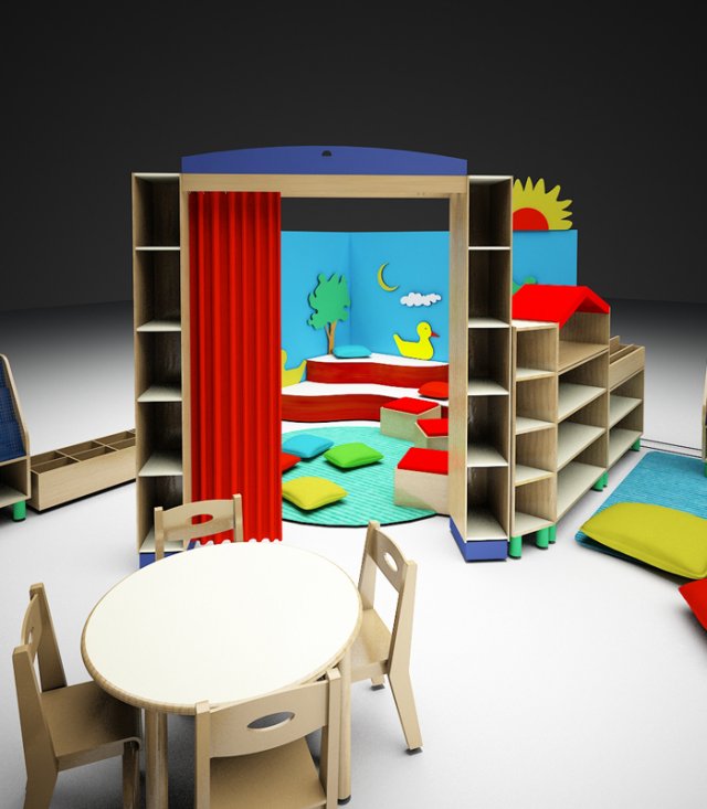 pre school 3D Модель .c4d .max .obj .3ds .fbx .stl .blend 