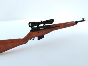 m14 wooden sniper special ops Modèle 3D
