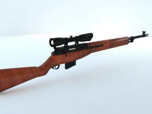 m14 wooden sniper special ops 3D Model