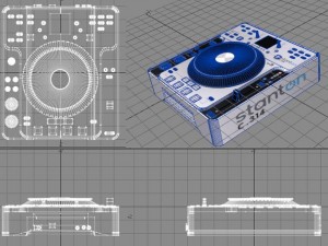 stanton cd turntable c314 3D 모델