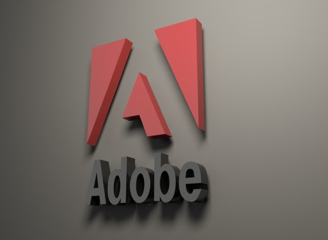 adobe logo Model 3D .c4d .max .obj .3ds .fbx .stl .blend 