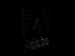adobe logo Model 3D