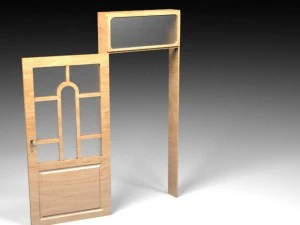 pintu rumah Model 3D