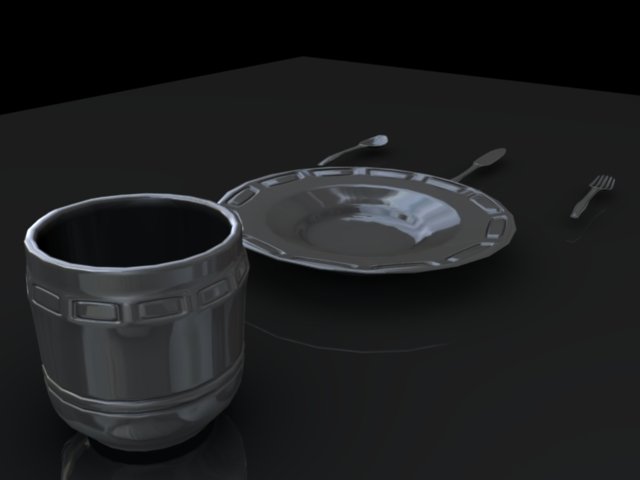 plate set 3D Modell .c4d .max .obj .3ds .fbx .stl .blend