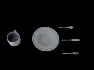 plate set 3D Modell