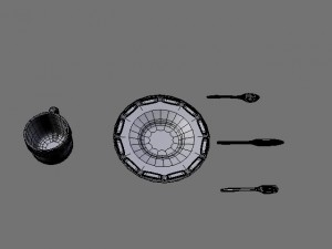 plate set 3D Modell