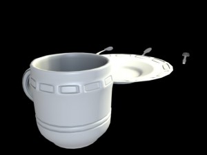 plate set 3D Modell