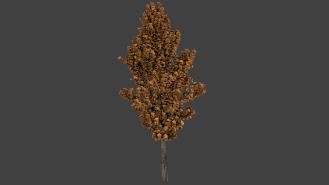 high poly autumn tree 2 3D Model .c4d .max .obj .3ds .fbx .stl .blend 