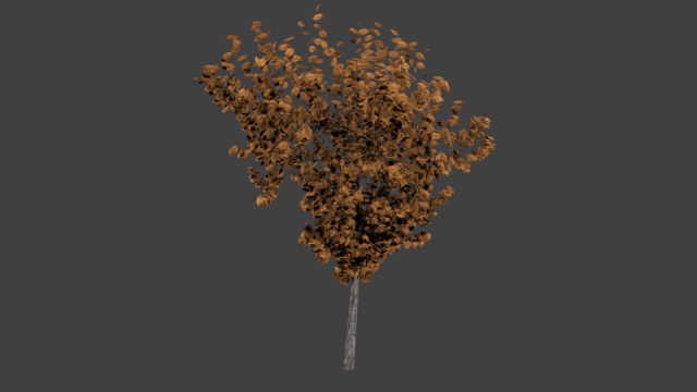 high poly autumn tree 3 3Dモデル .c4d .max .obj .3ds .fbx .stl .blend 