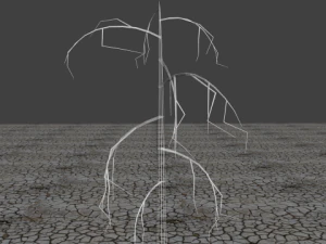 하이 폴리 죽은 나무 3D 모델