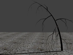 하이 폴리 죽은 나무 3D 모델