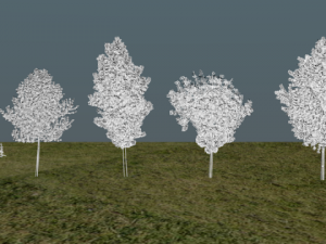 high poly autumn tree package 3D Модель