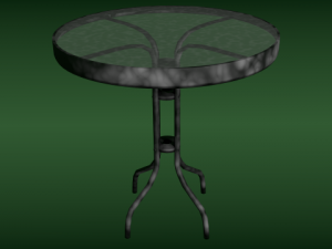 round glass table 3D Model