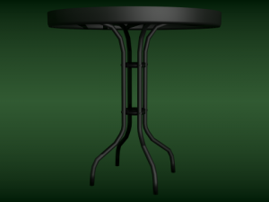 round glass table 3D Model