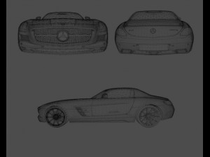 2010 mercedesbenz sls amg 3D मॉडल