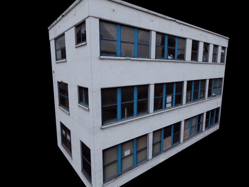 white building 3D Model .c4d .max .obj .3ds .fbx .stl .blend 
