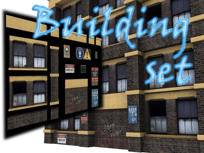 building set 2 3D Model .c4d .max .obj .3ds .fbx .stl .blend 