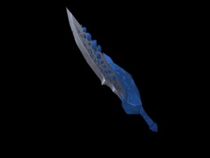 fantasy rocky sword Model 3D