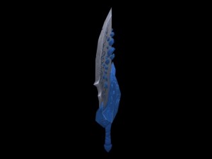 fantasy rocky sword Model 3D