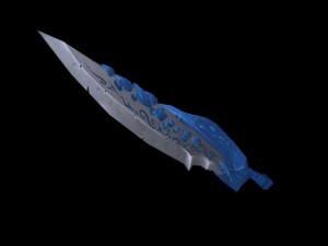 fantasy rocky sword Model 3D