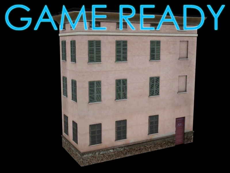 building mincio 1 low poly 3D Model .c4d .max .obj .3ds .fbx .stl .blend 