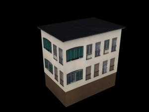 building mincio 2 low poly Model 3D