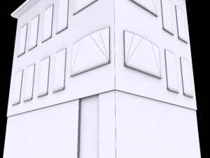 building mincio 2 low poly Model 3D