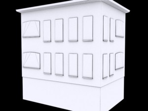 building mincio 2 low poly Model 3D
