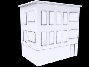 building mincio 2 low poly Model 3D