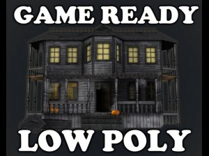 maison hant&eacute;e d'Halloween Modèle 3D