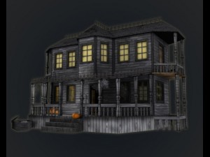 haunted halloween house Model 3D