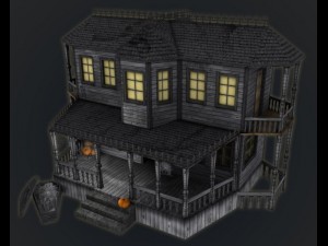 haunted halloween house Model 3D