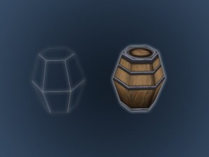 hand painted wooden barrels 3D 模型