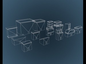 low poly game buildings pack 01 3D 模型
