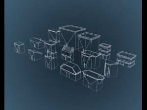 low poly game buildings pack 01 3D 模型