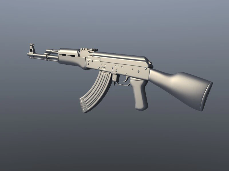 ak47 3D Model .c4d .max .obj .3ds .fbx .stl .blend 