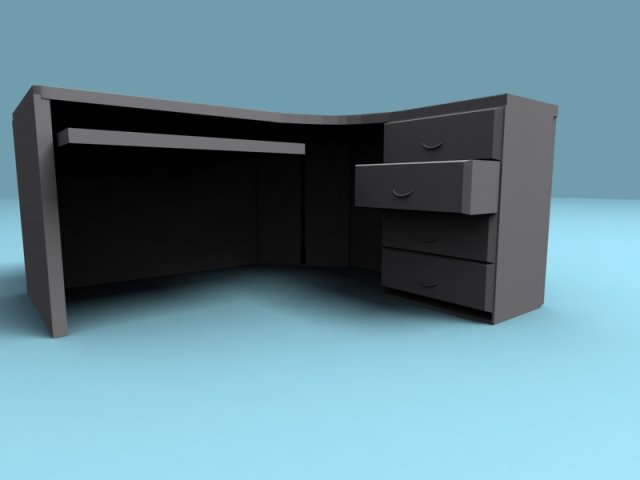 computer desk 3Dモデル .c4d .max .obj .3ds .fbx .stl .blend 