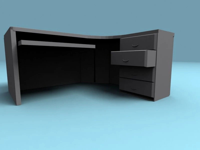 computer desk 3D Model .c4d .max .obj .3ds .fbx .stl .blend 