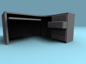 computer desk 3D Model