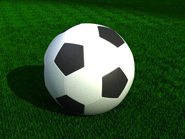 soccer ball on grass 3D Model .c4d .max .obj .3ds .fbx .stl .blend