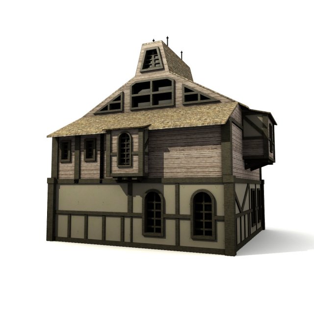 medieval building 1 Modelo 3D .c4d .max .obj .3ds .fbx .stl .blend 