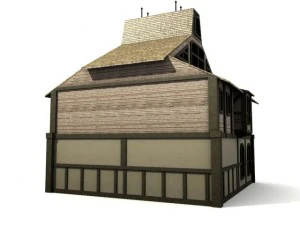 середньовічна будівля 1 3D Модель