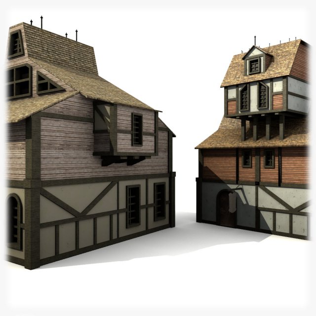 medieval building pack 2 3D Model .c4d .max .obj .3ds .fbx .stl .blend 