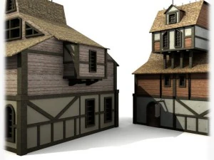 मध्यकालीन भवन पैक 2 3D मॉडल