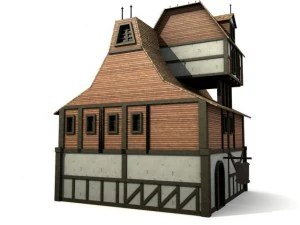 bangunan abad pertengahan paket 2 Model 3D