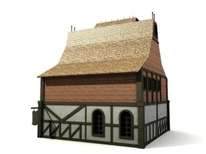 bangunan abad pertengahan paket 2 Model 3D