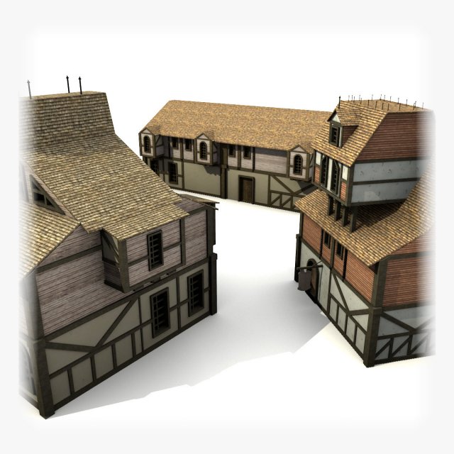 medieval building pack 3 Modelo 3D .c4d .max .obj .3ds .fbx .stl .blend 