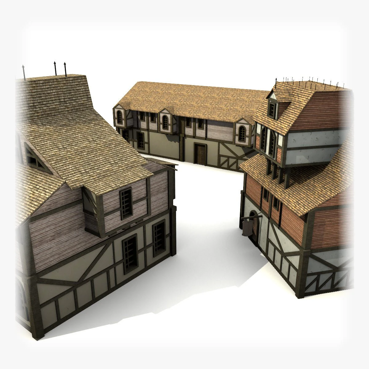 medieval building pack 3 3D Model .c4d .max .obj .3ds .fbx .stl .blend 