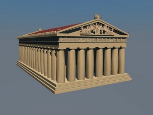 parthenon greek ancient temple 3D 모델